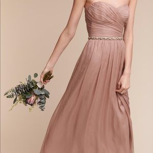 BHLDN Della Dress Rose Shimmer
